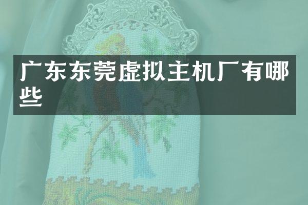 广东东莞虚拟主机厂有哪些