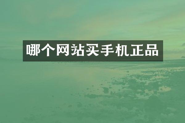 哪个网站买手机正品