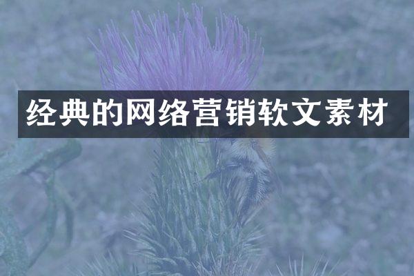 经典的网络营销软文素材