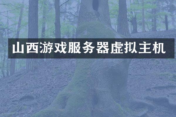 山西游戏服务器虚拟主机