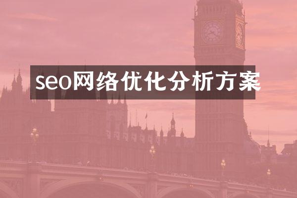 seo网络优化分析方案