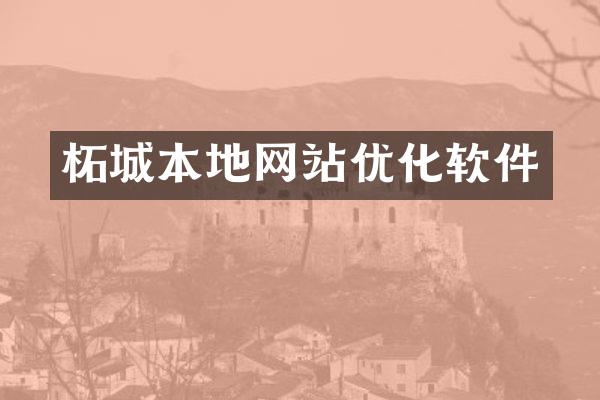 柘城本地网站优化软件
