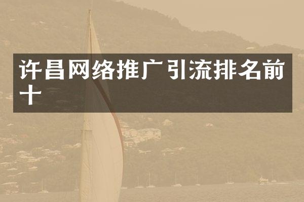 许昌网络推广引流排名前十