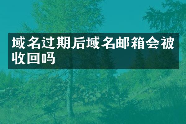 域名过期后域名邮箱会被收回吗