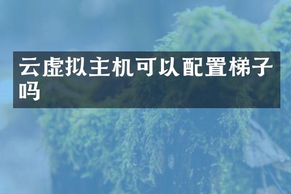 云虚拟主机可以配置梯子吗