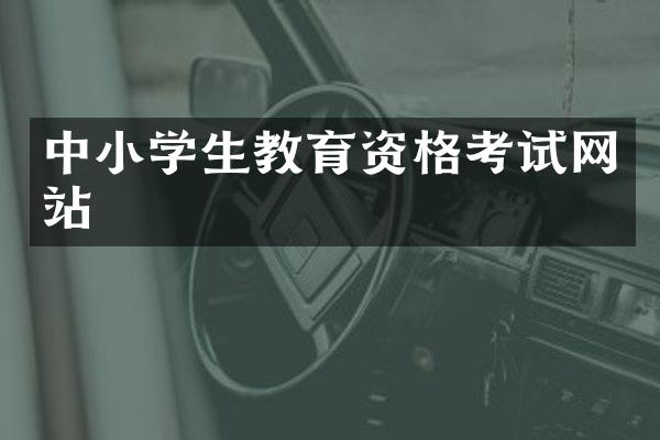 中小学生教育资格考试网站