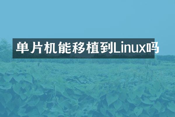 单片机能移植到Linux吗