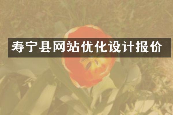 寿宁县网站优化设计报价