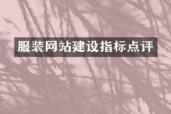 服装网站建设指标点评
