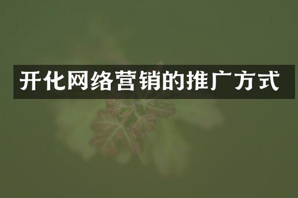 开化网络营销的推广方式