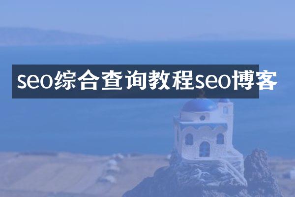 seo综合查询教程seo博客