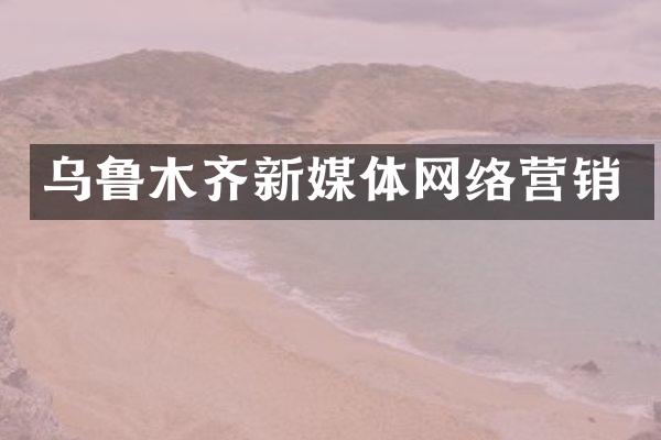 乌鲁木齐新媒体网络营销