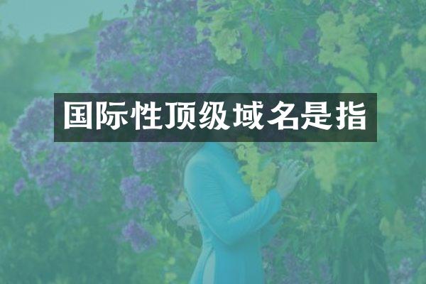 国际性顶级域名是指