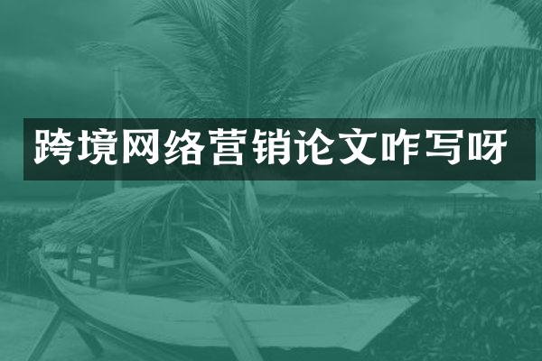 跨境网络营销论文咋写呀