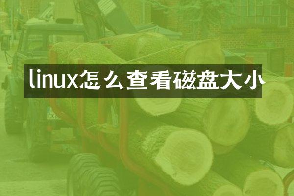 linux怎么查看磁盘大小