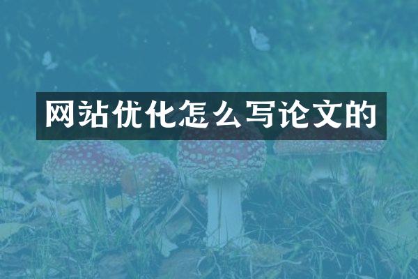 网站优化怎么写论文的