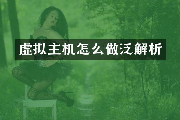 虚拟主机怎么做泛解析