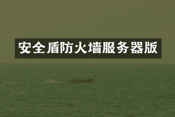 安全盾防火墙服务器版