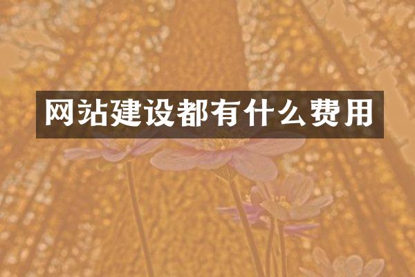 网站建设都有什么费用