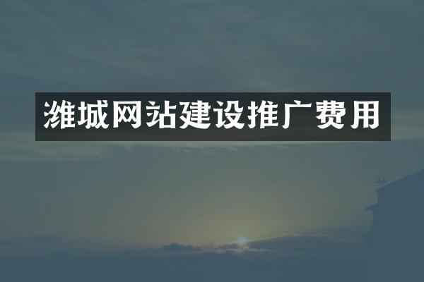 潍城网站建设推广费用