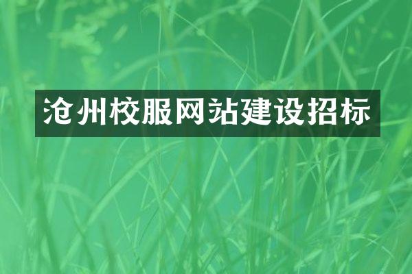 沧州校服网站建设招标