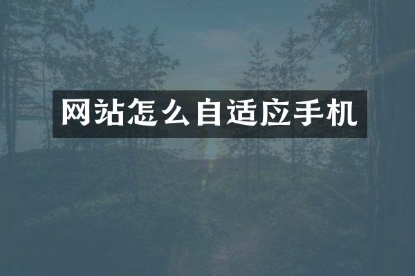 网站怎么自适应手机