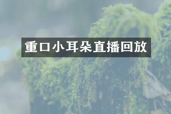 重口小耳朵直播回放