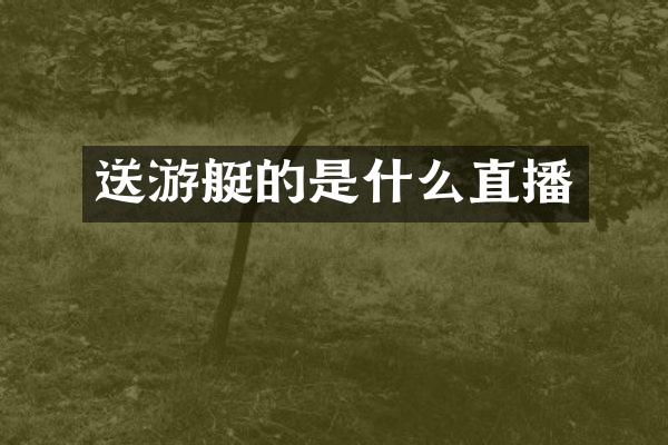 送游艇的是什么直播