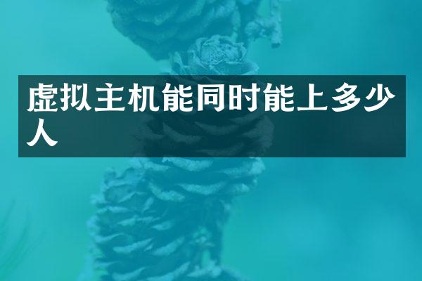 虚拟主机能同时能上多少人