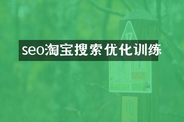 seo淘宝搜索优化训练