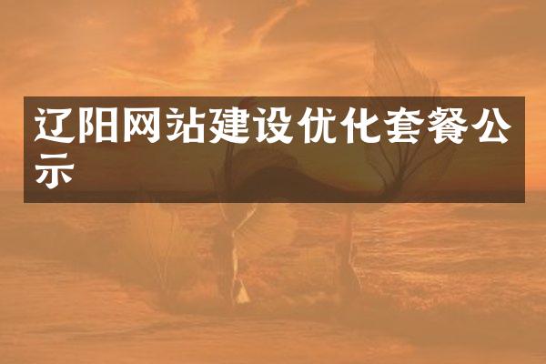 辽阳网站建设优化套餐公示