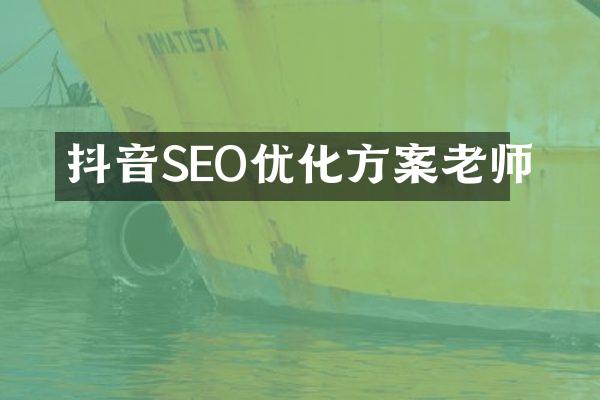 抖音SEO优化方案老师