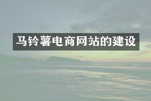 马铃薯电商网站的建设
