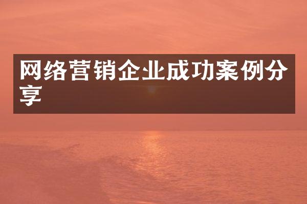 网络营销企业成功案例分享