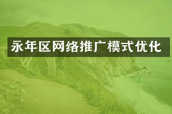 永年区网络推广模式优化