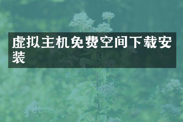 虚拟主机免费空间下载安装