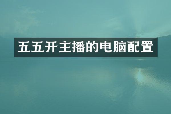 五五开主播的电脑配置