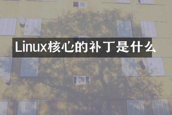 Linux核心的补丁是什么