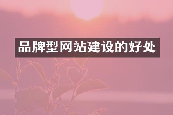 品牌型网站建设的好处