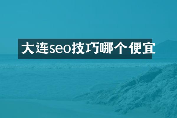 大连seo技巧哪个便宜
