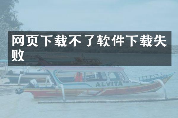 网页下载不了软件下载失败