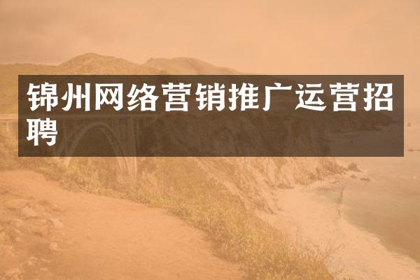 锦州网络营销推广运营招聘
