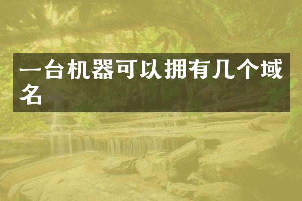 一台机器可以拥有几个域名