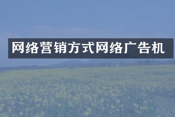 网络营销方式网络广告机