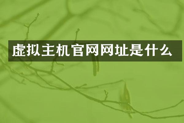 虚拟主机官网网址是什么