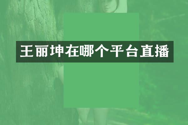 王丽坤在哪个平台直播