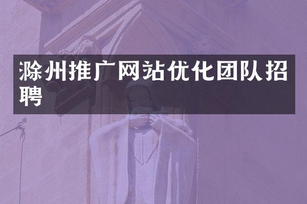 滁州推广网站优化团队招聘