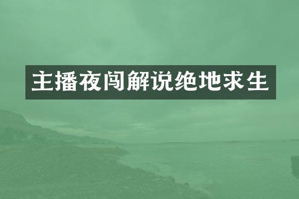 主播夜闯解说绝地求生