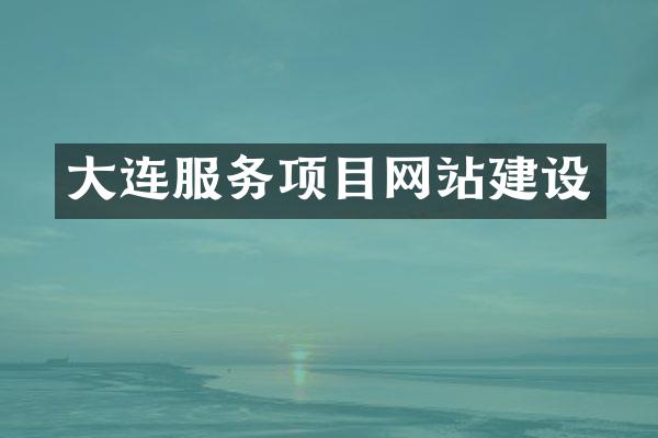 大连服务项目网站建设