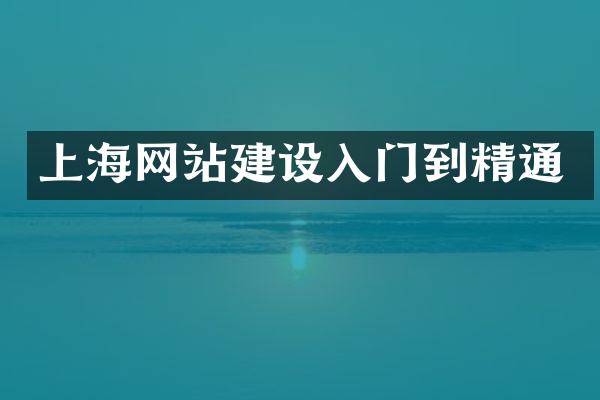 上海网站建设入门到精通